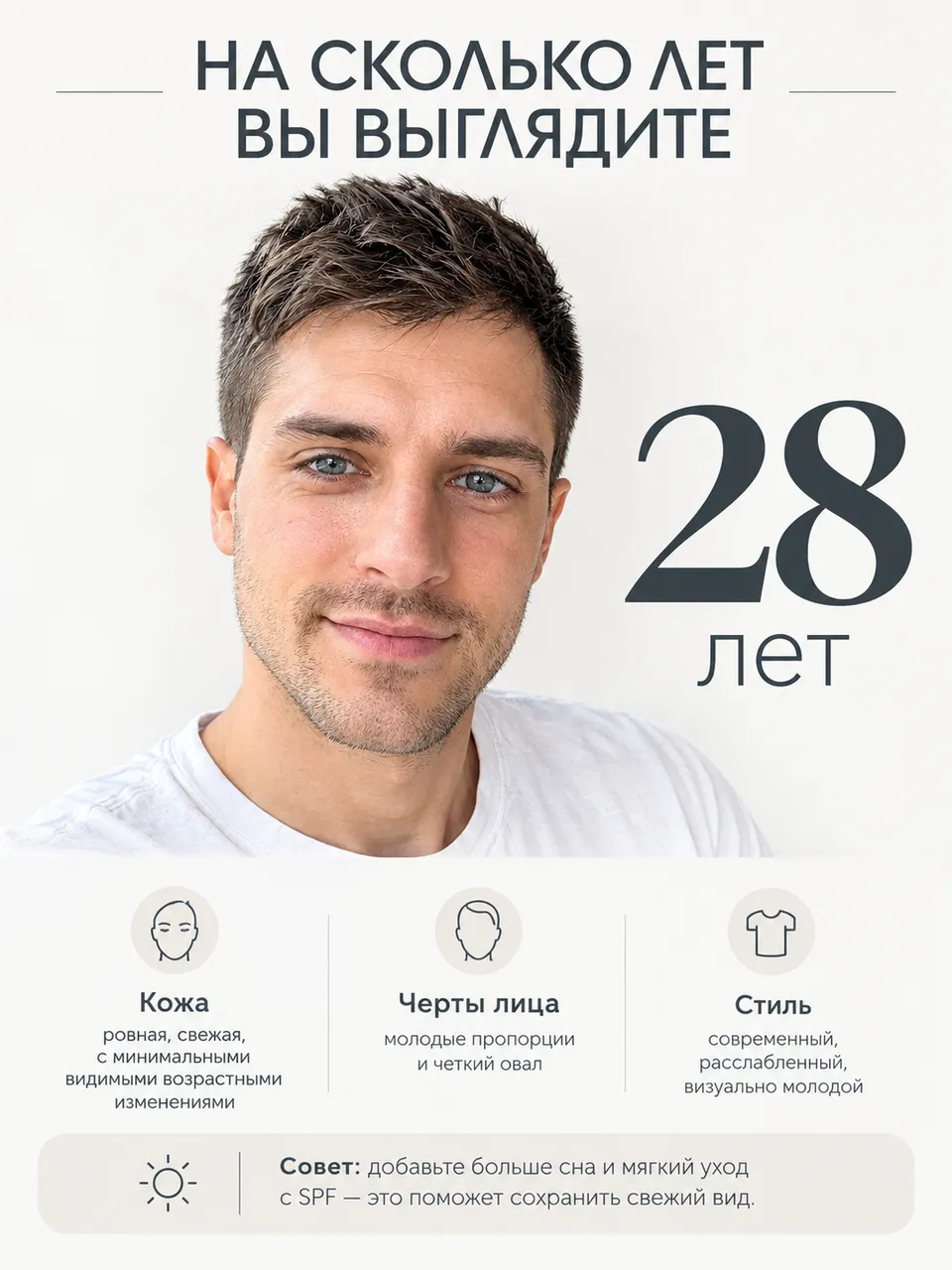 Возраст по фото онлайн: оценка возраста мужчины по селфи